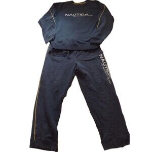 Rare Vintage Nautica Competition Sweats XL Reflective / Embroidered / Piping